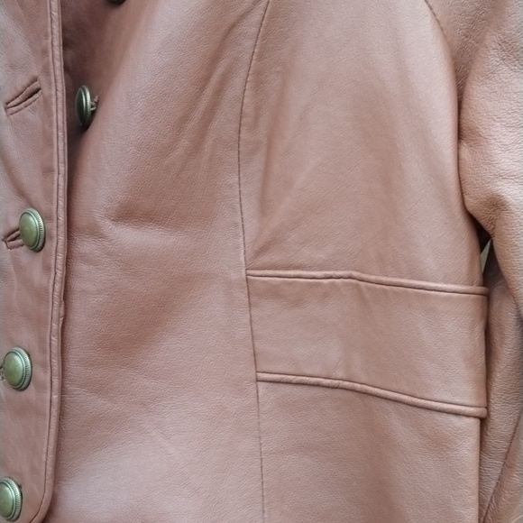 Metro Style leather jacket Genuine Leather Vintage Size 8 - Picture 14 of 16